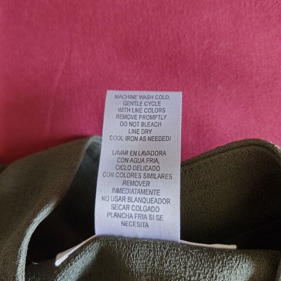 Studio 1 Petite Olive Green Embroidered Short Sleeve Blazer Jacket 10P VTG - Picture 8 of 10